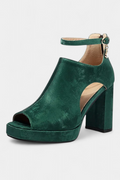 Lopez Tacones Gruesos Multicolor en color Verde oscuro
