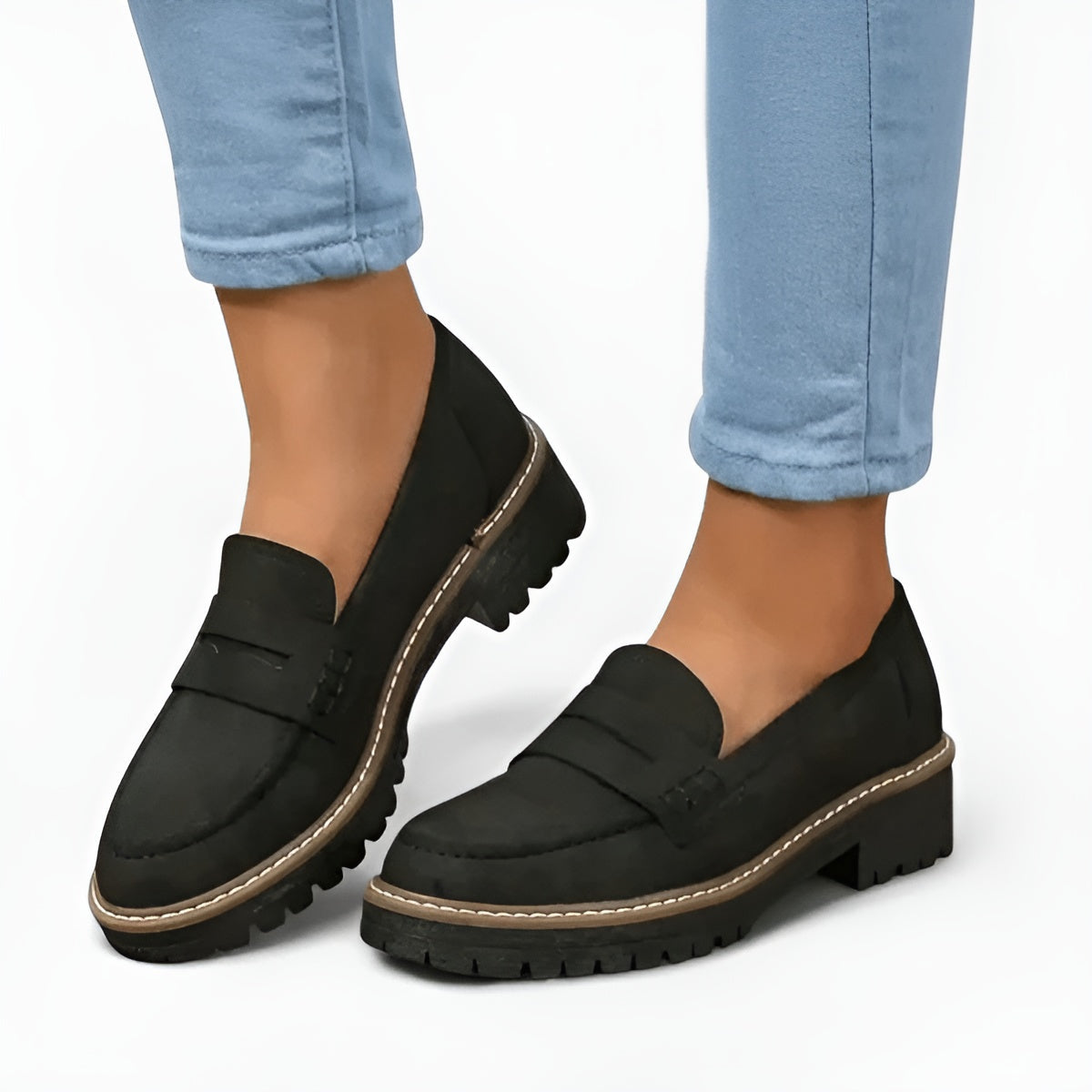 Fleure – Mocasines ortopédicos elegantes en color Marrón Moka