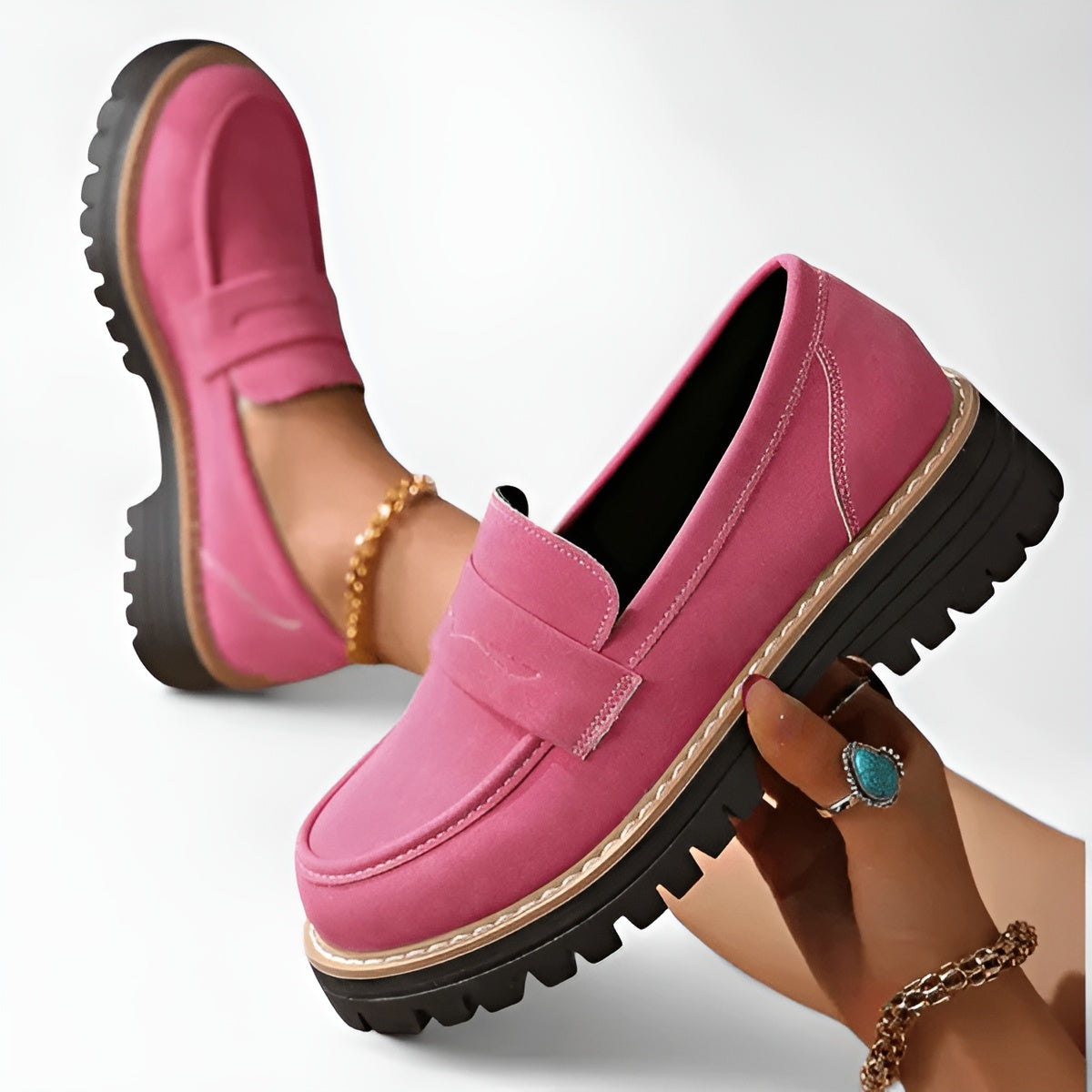 Fleure – Mocasines ortopédicos elegantes en color Marrón Moka