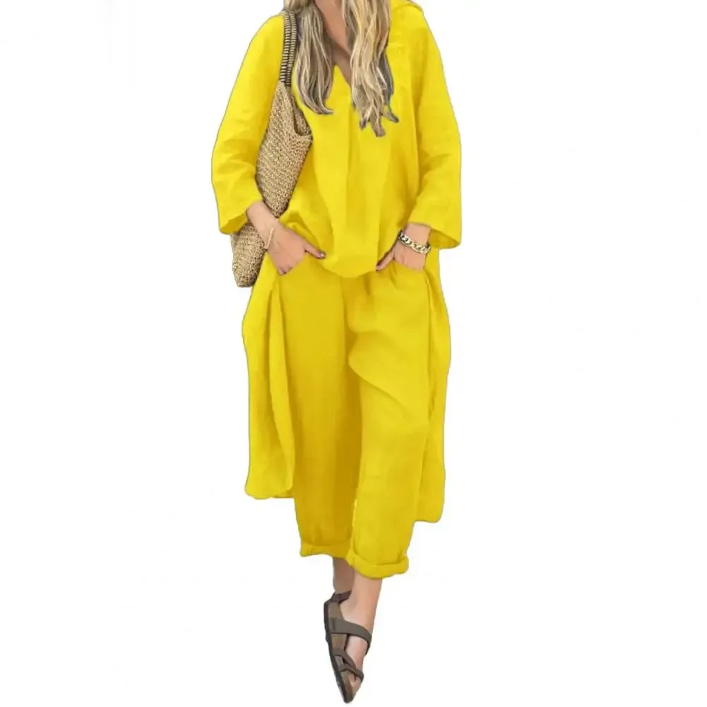 Lucía | Conjunto completo de dos piezas en color Amarillo