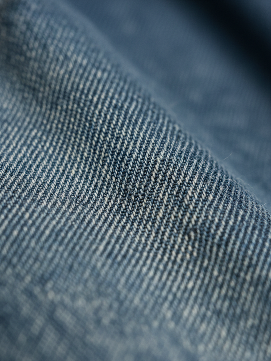 Gumersinda | Vestido maxi vaquero lavado de tirantes en color Azul Denim
