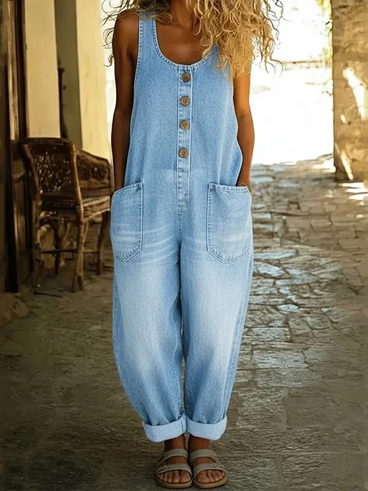 Ruth | Vaqueros vintage de algodón en color Azul