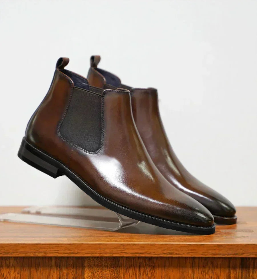 Atanasio | Botas Chelsea elegantes de piel