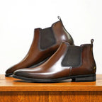 Atanasio | Botas Chelsea elegantes de piel