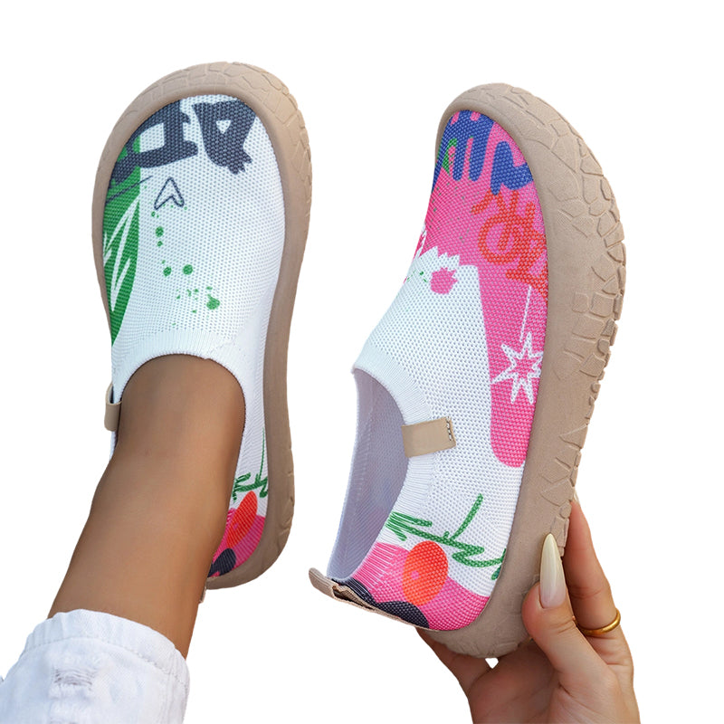 Severina | Zapatilla de Caminar Ligera Multicolor en color Blanco